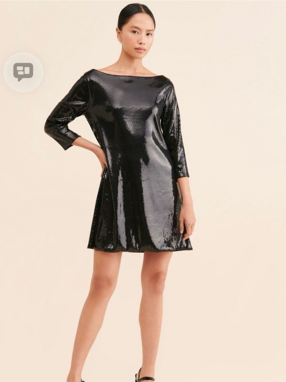 Ripley Radar Black Sequin Shift Dress